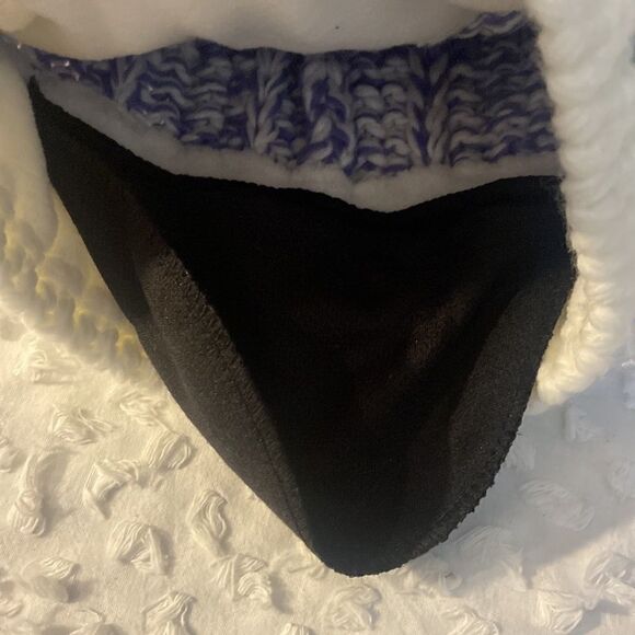 Hot Mocs Beanie with PomPom Purple and White - Picture 4 of 4